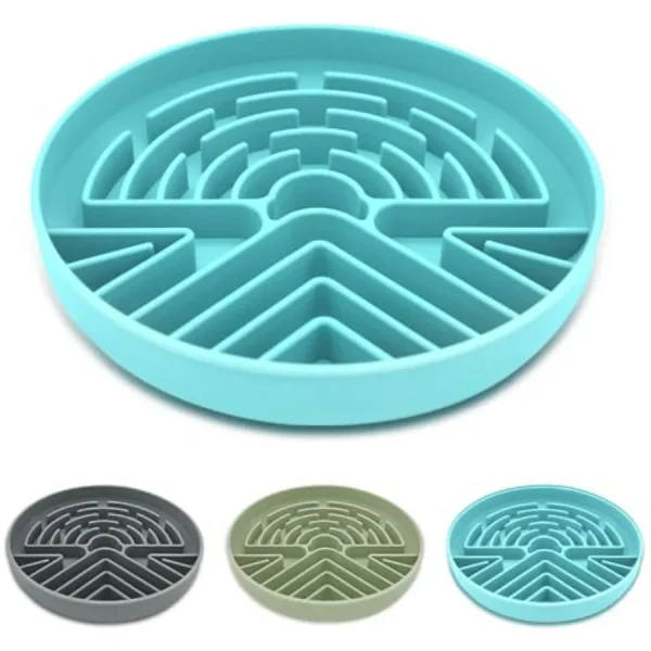Slow Feeder Dog Bowl and Lick Mat with Non-Slip Base
