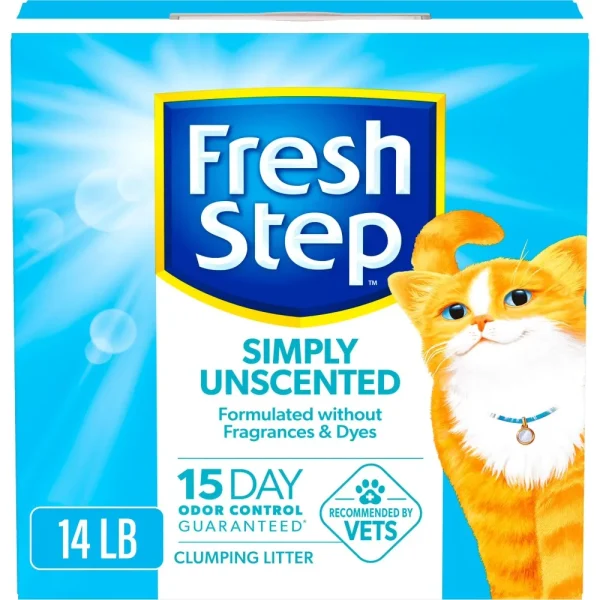 Premium Unscented Clumping Bentonite Clay Cat Litter, 14 lb Bag
