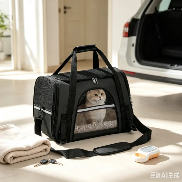 Airline Approved Foldable Breathable Pet Carrier with Shoulder Strap
