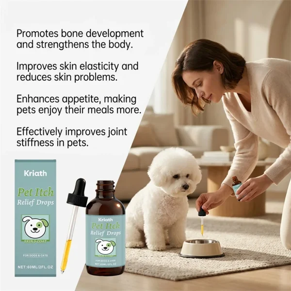 Pet Collagen Drops for Dogs and Cats - Skin, Hair, and Joint Supplement