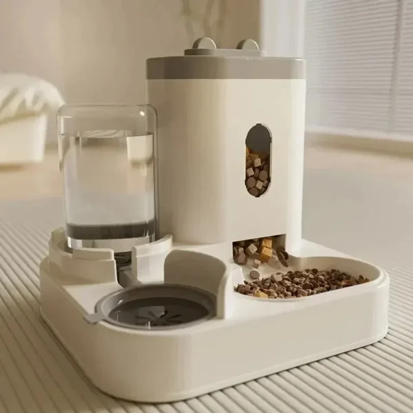 Automatic Pet Feeder and Water Fountain Dispenser with Large Capacity Storage